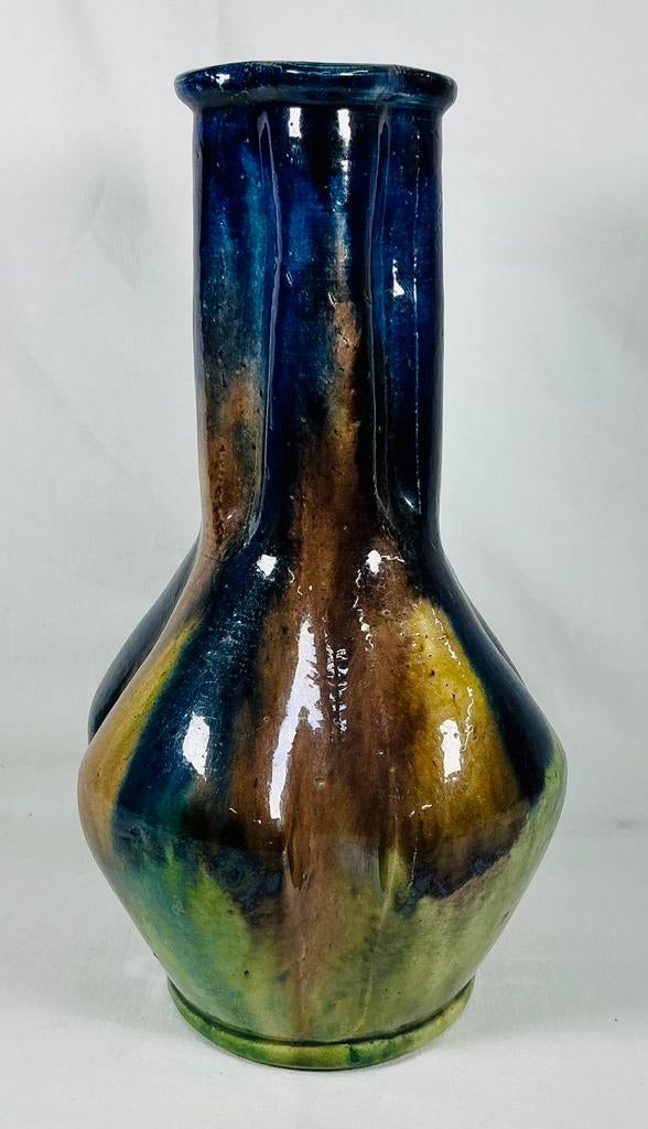 Vase en céramique émaillée au design Art Déco ancien, Enlèvement ou Envoi
