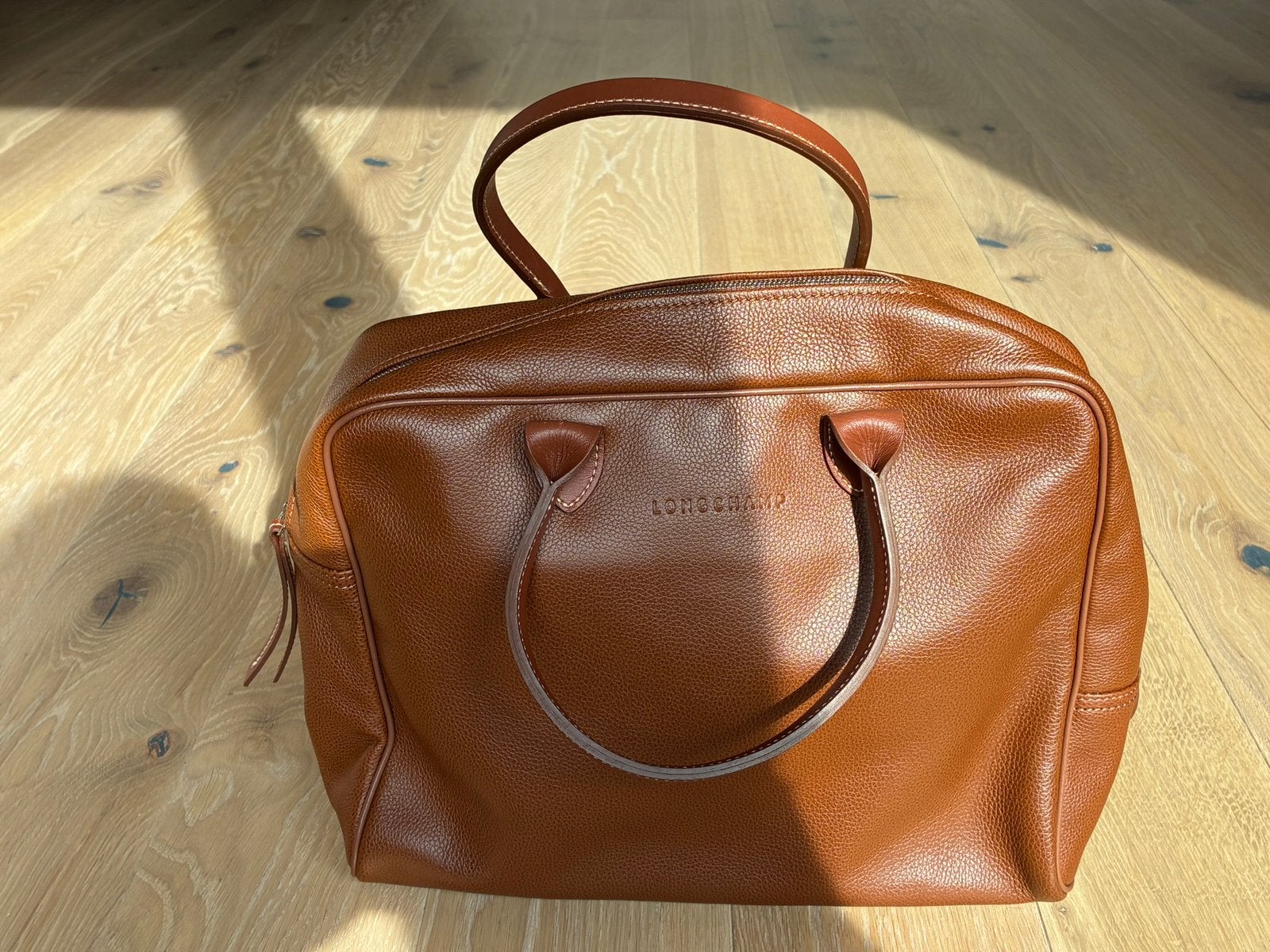 Sac en cuir Longchamp en parfait état, Enlèvement, Neuf, Brun, Sac à main