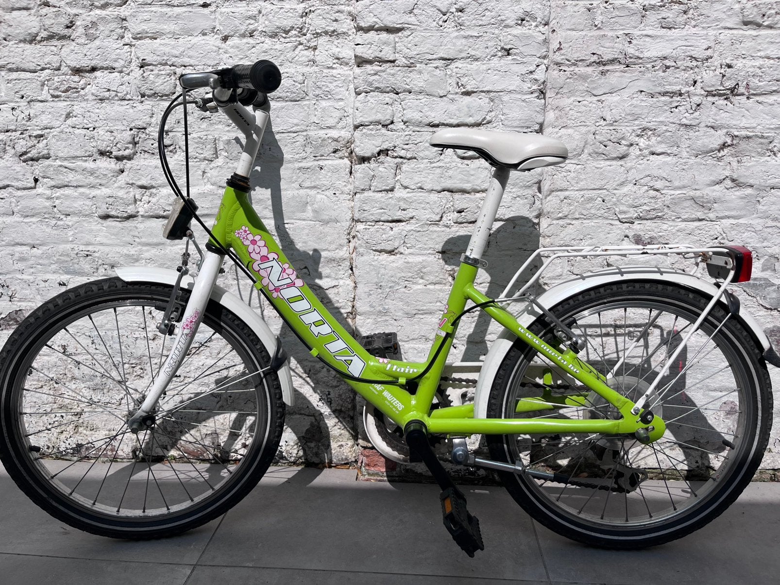 Meisjesfiets 20inch, Ophalen, Gebruikt, Velgrem, 20 inch of meer