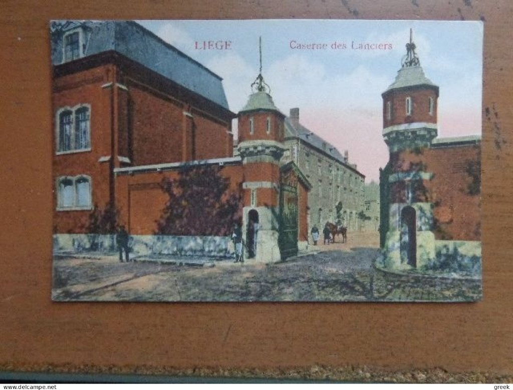 Postkaart Feldpost, Liège, Caserne des Lanciers, Ophalen of Verzenden, Voor 1920, Gelopen, Luik