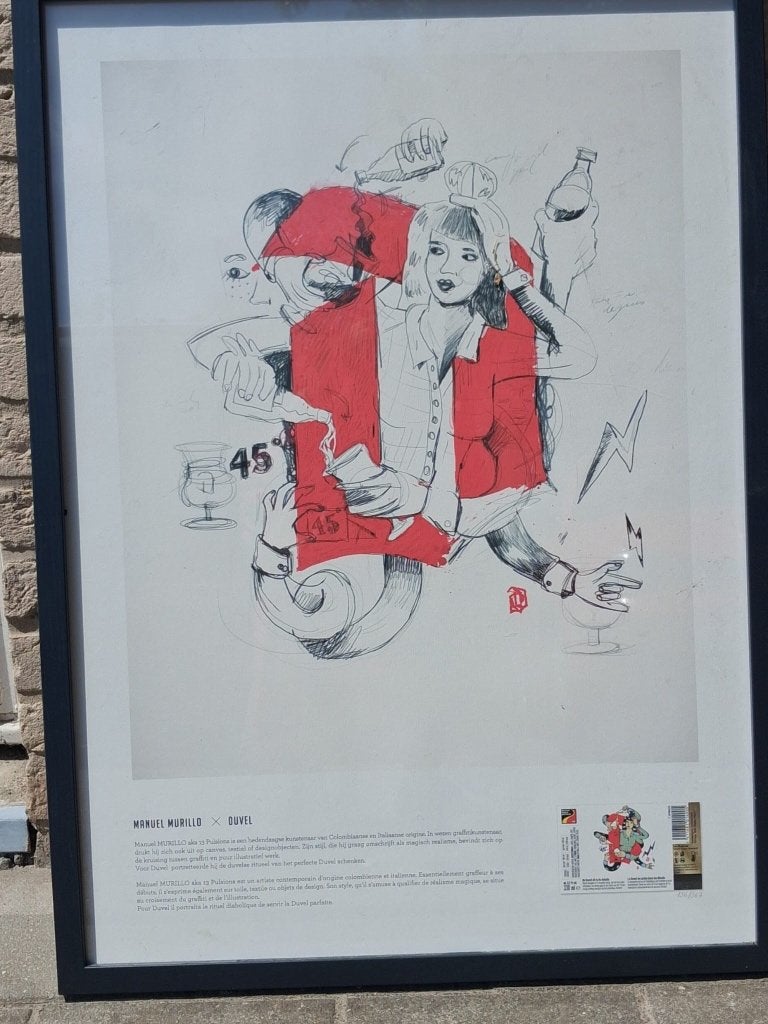 Duvel poster, Verzamelen, Ophalen, Zo goed als nieuw, Overige typen, Duvel