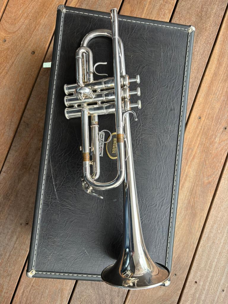 Trompet C Yamaha Custom, Muziek en Instrumenten, Blaasinstrumenten | Trompetten, Ophalen, Gebruikt, C-trompet, Met koffer