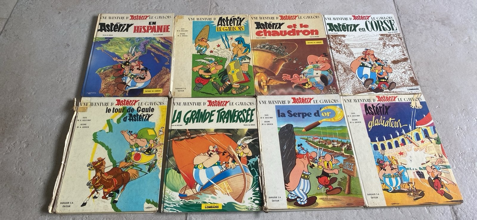 Collection Astérix ancienne – 8 albums Dargaud/Lombard, Enlèvement ou Envoi