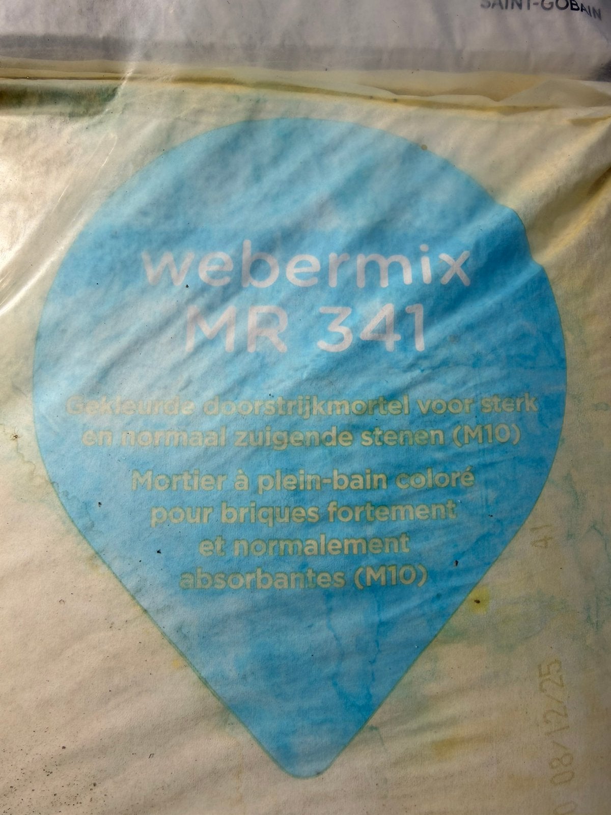 Webermix mr341 doorstrijkmortel, Ophalen, Zo goed als nieuw