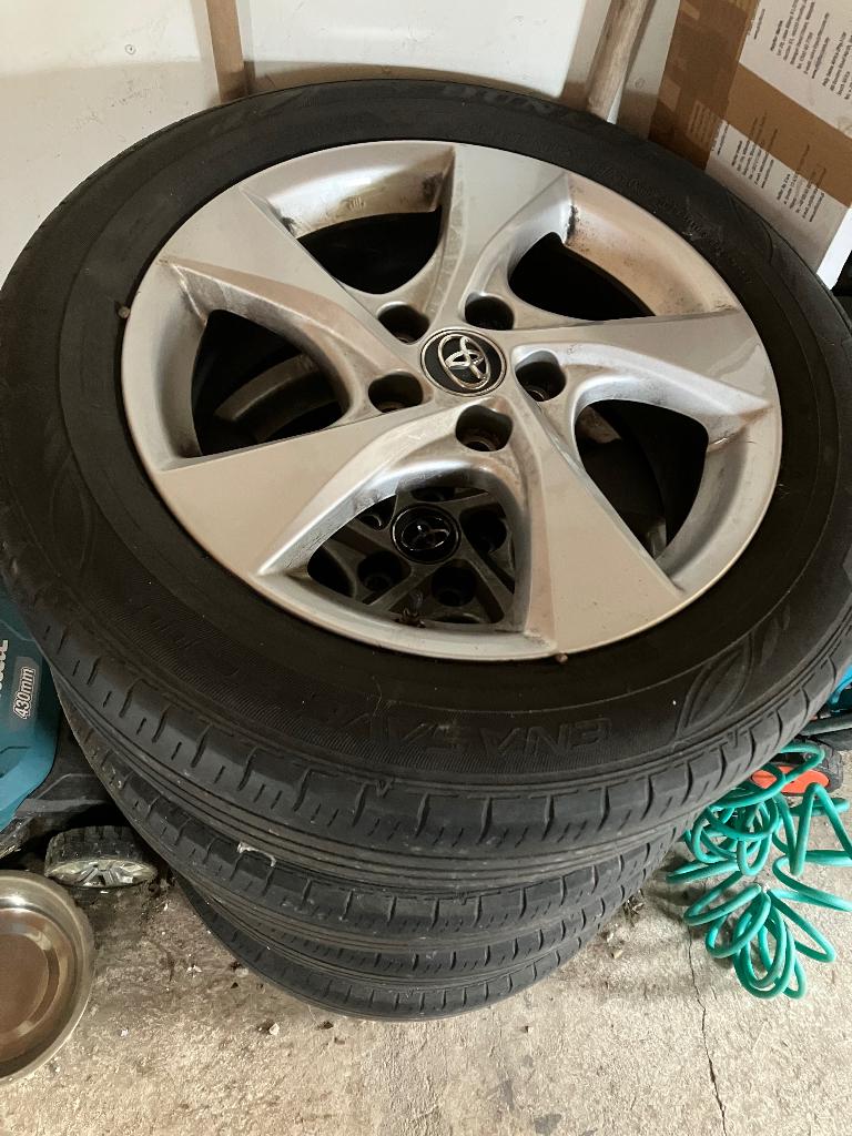 Orginele velgen Toyota oa c-hr 5x1143dunlop zomerbanden tmps, 215 mm, Pneus été, 17 pouces, Enlèvement