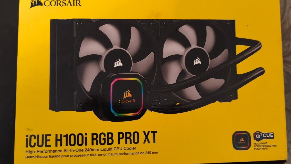 Corsair h100i rgb pro xt, Enlèvement ou Envoi, Comme neuf, Refroidisseur ordinateur à eau