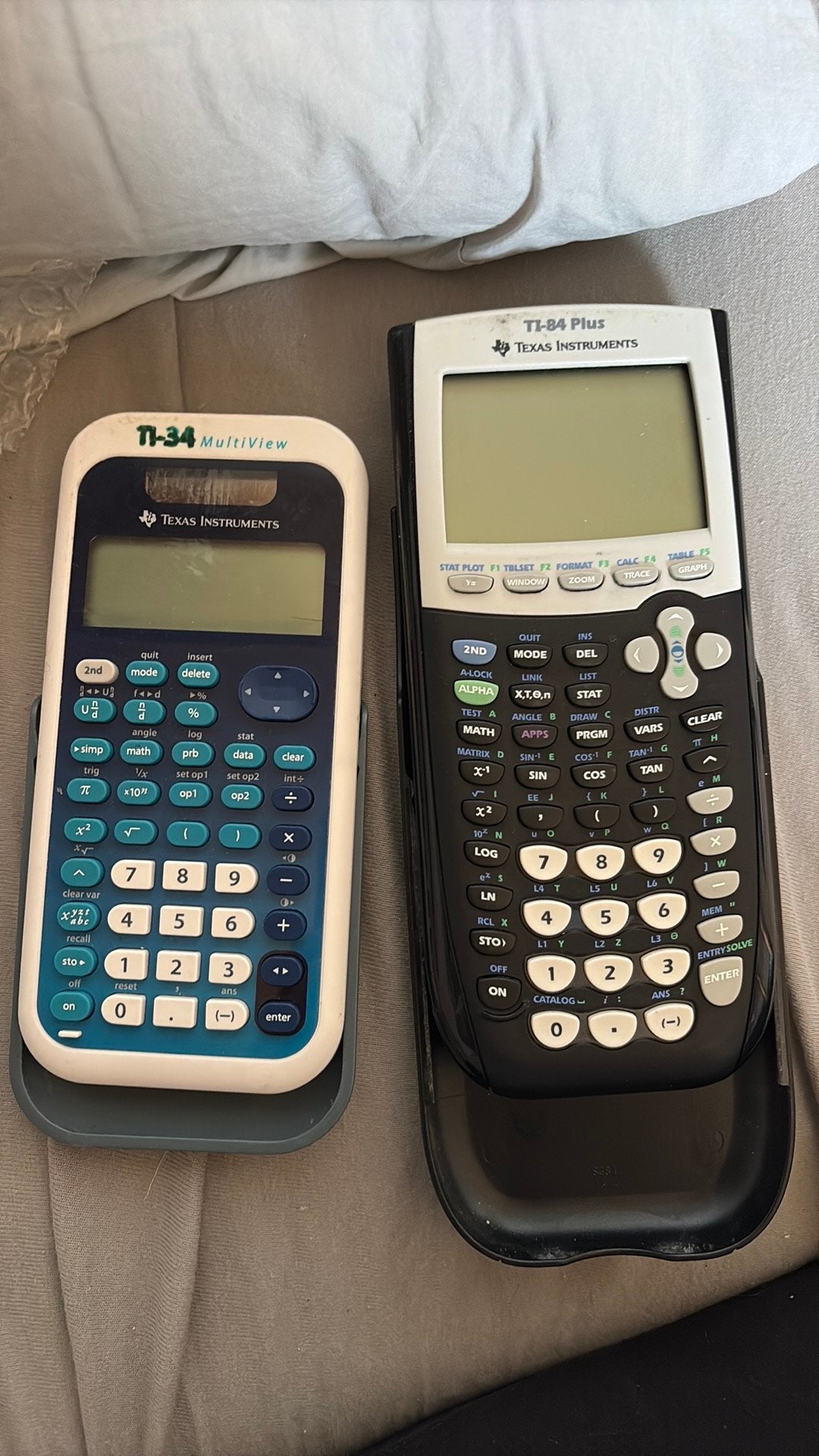 Rekenmachines TI-84 plus & TI-34, Diversen, Rekenmachines, Ophalen, Grafische rekenmachine, Gebruikt