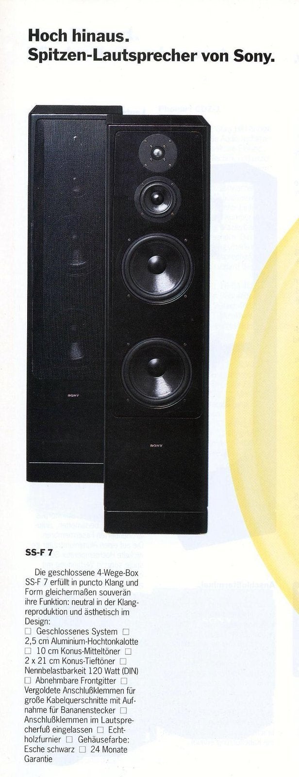 Sony ss-f7, Audio, Tv en Foto, Ophalen, Stereo speakers, Gebruikt, 120 tot 150 watt