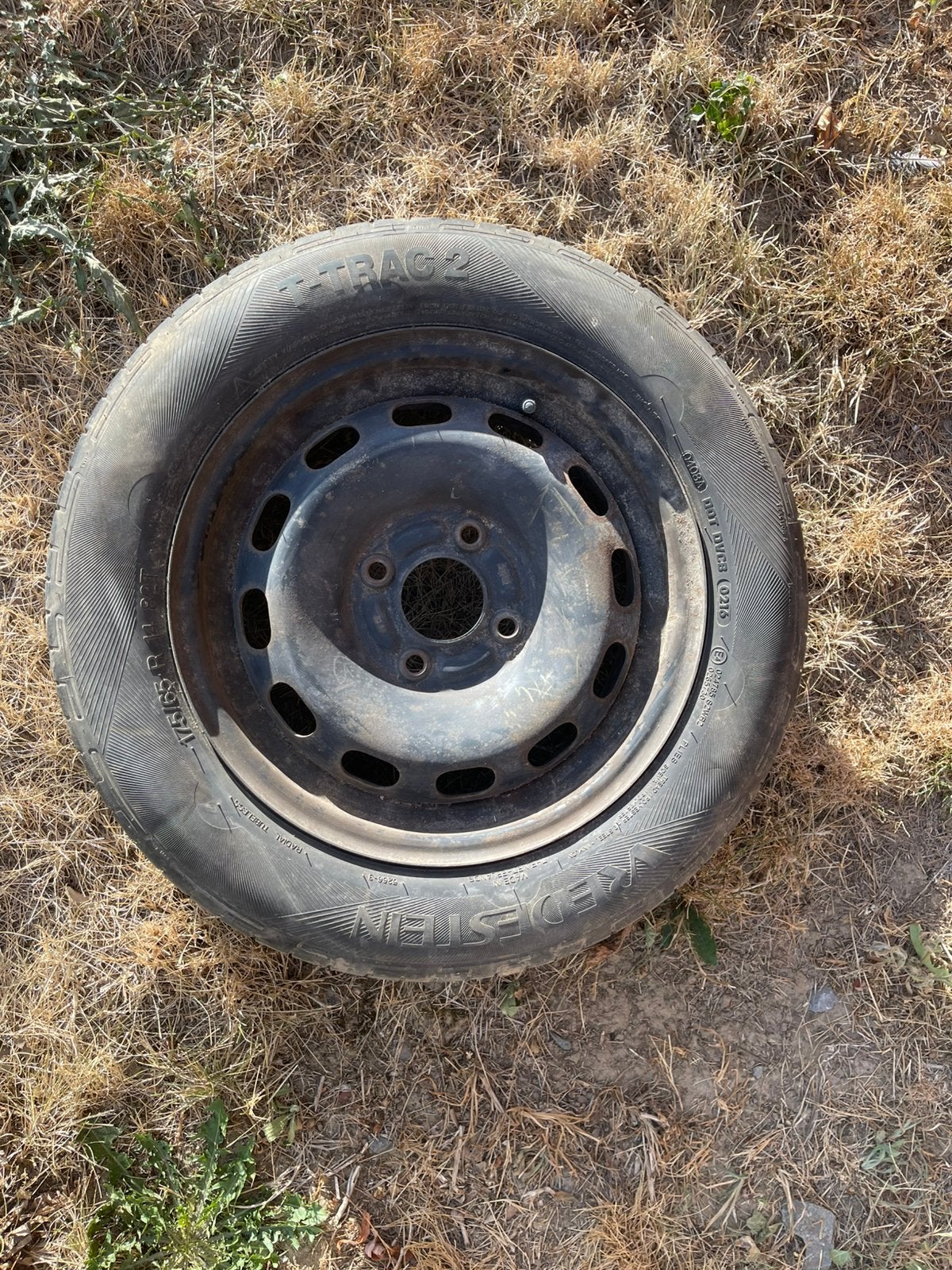 lot de 4 jantes tôles 14” montées avec pneus 175/65 R14., Autos : Pièces & Accessoires, Pneus & Jantes, Enlèvement, Pneu(s)