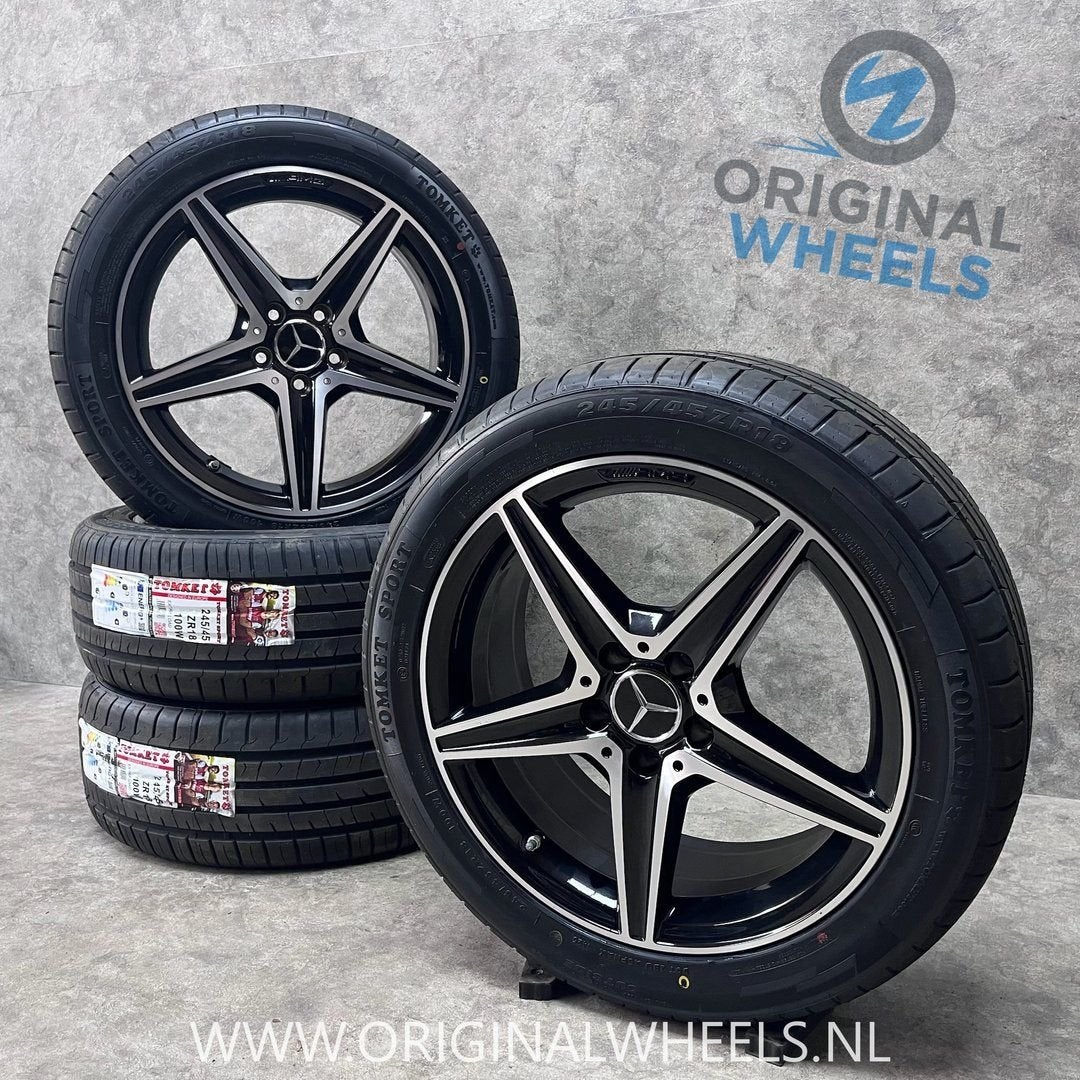 18 inch originele AMG velgen + zomerbanden Mercedes Vito, Autos : Pièces & Accessoires, Pneus et Jantes, 245 mm, Véhicule de tourisme