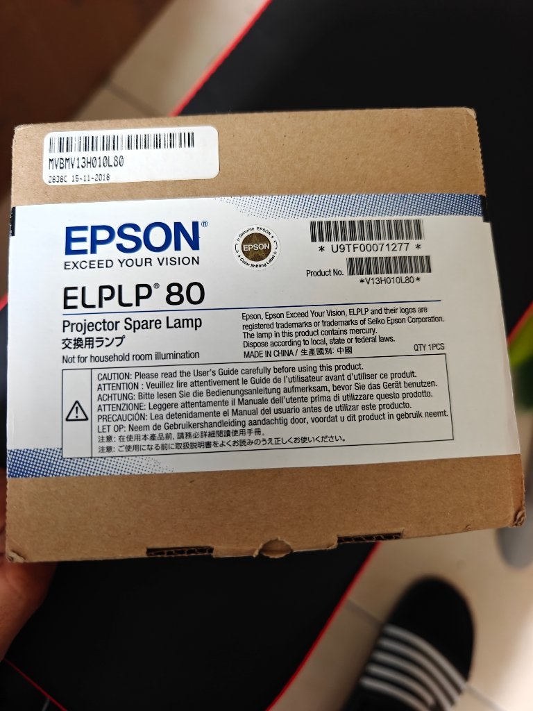 Lampe de vidéoprojecteur Epson ELPLP 80, Neuf, Epson, LCD, HD (720)