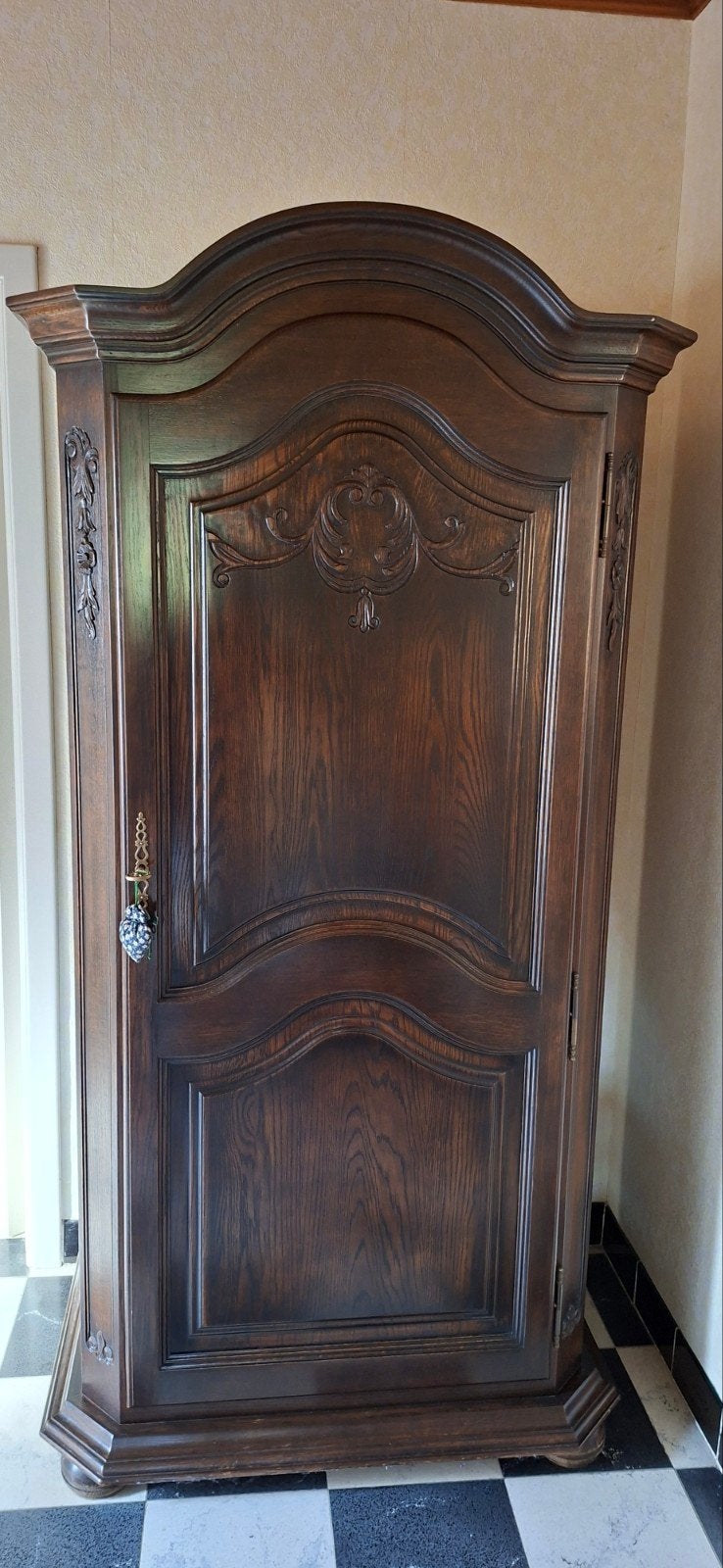Eiken halkast/ Vestiare kast/ Opbergkast, Antiek en Kunst, Ophalen