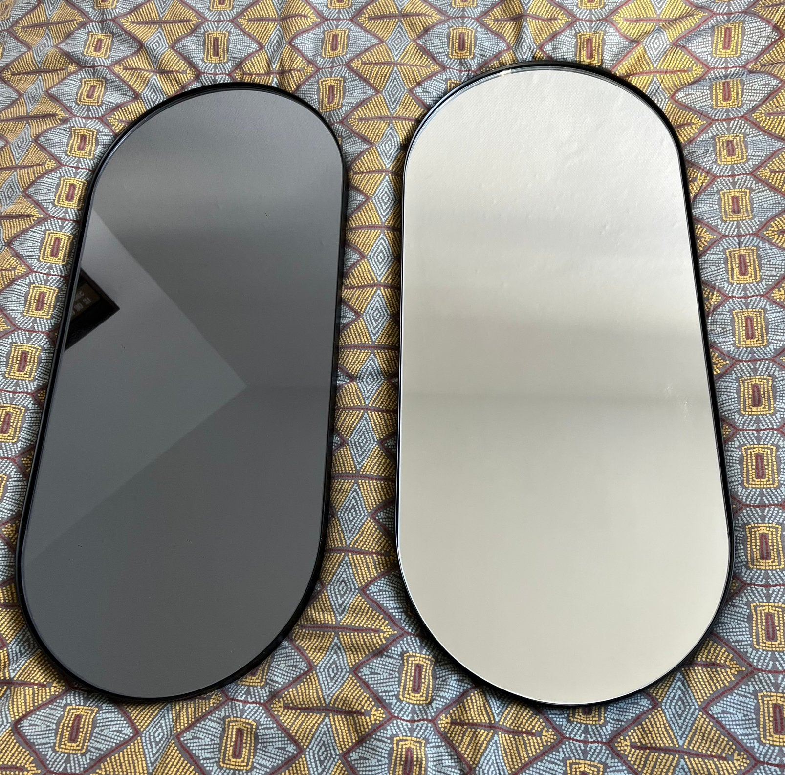 Miroirs bords en métal, Maison & Meubles, Enlèvement, Comme neuf