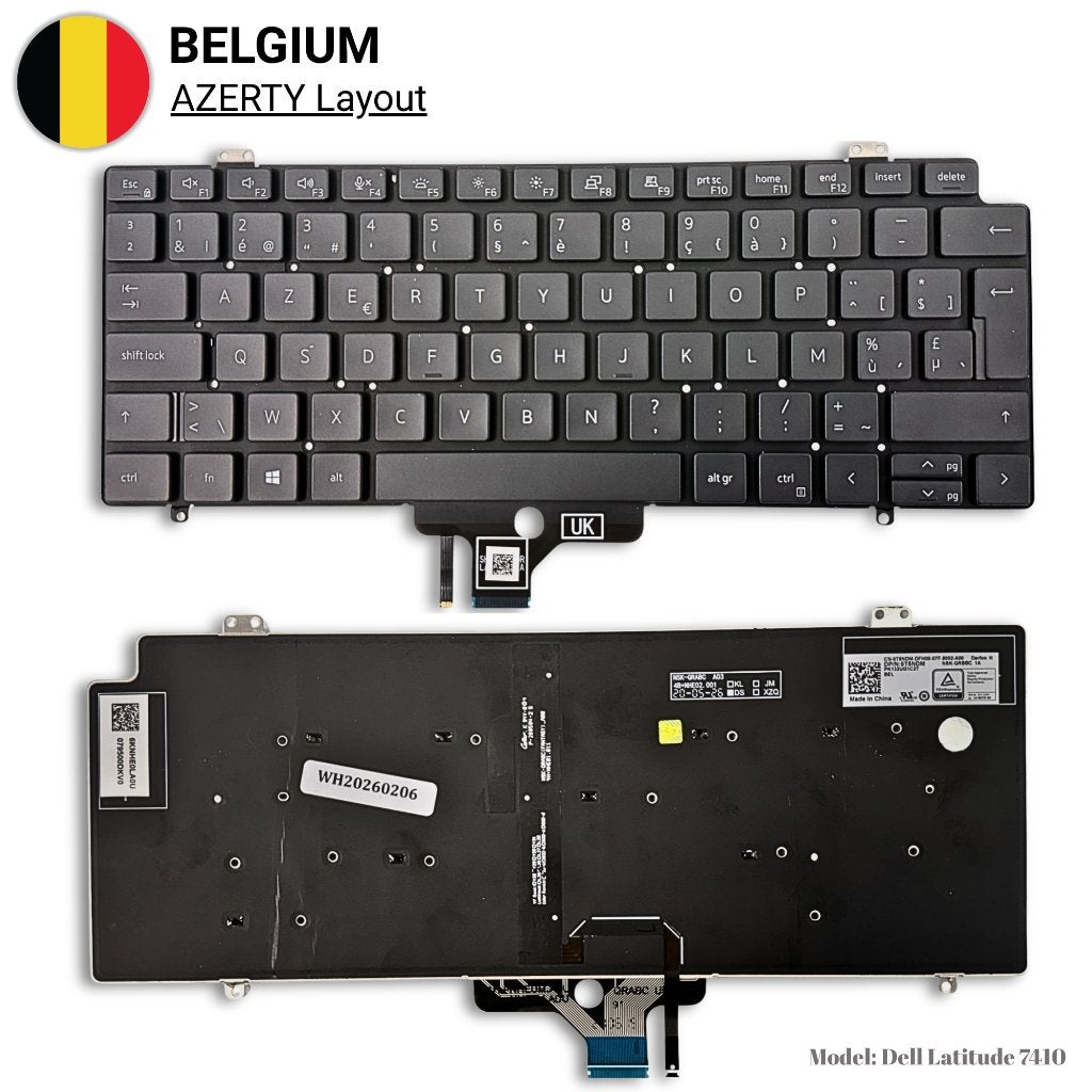 Dell Latitude 7410 Toetsenbord AZERTY BE Backlit - Zelit, Enlèvement ou Envoi, Azerty, Neuf, Zelit