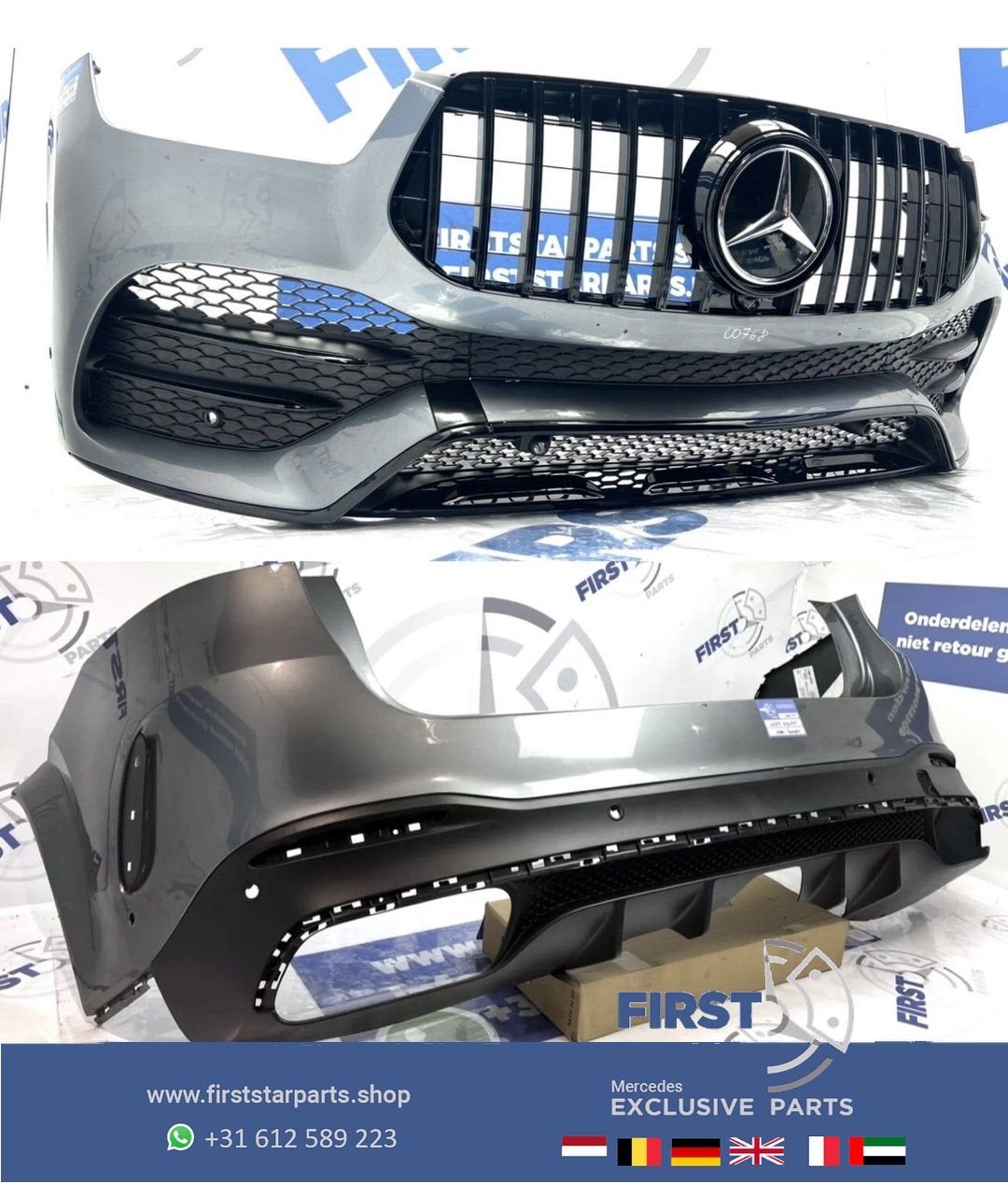 W167 AMG PAKKET BUMPER SET V167 C167 GLE 53 AMG VOORBUMPER +, Auto-onderdelen, Gebruikt, -, Ophalen of Verzenden, Bumper