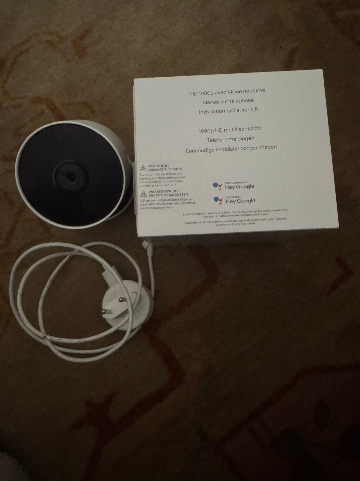 Google Nest Cam sans fil (batterie) - 60 €, Enlèvement ou Envoi, Comme neuf