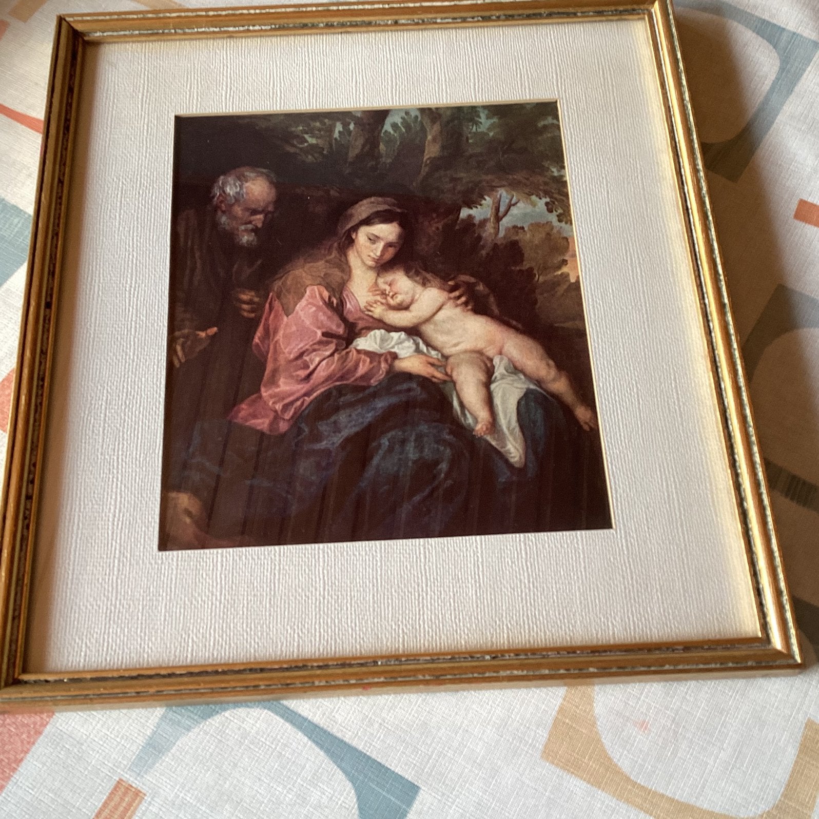 Houten kader: De Heilige Familie, Antiek en Kunst, Ophalen of Verzenden