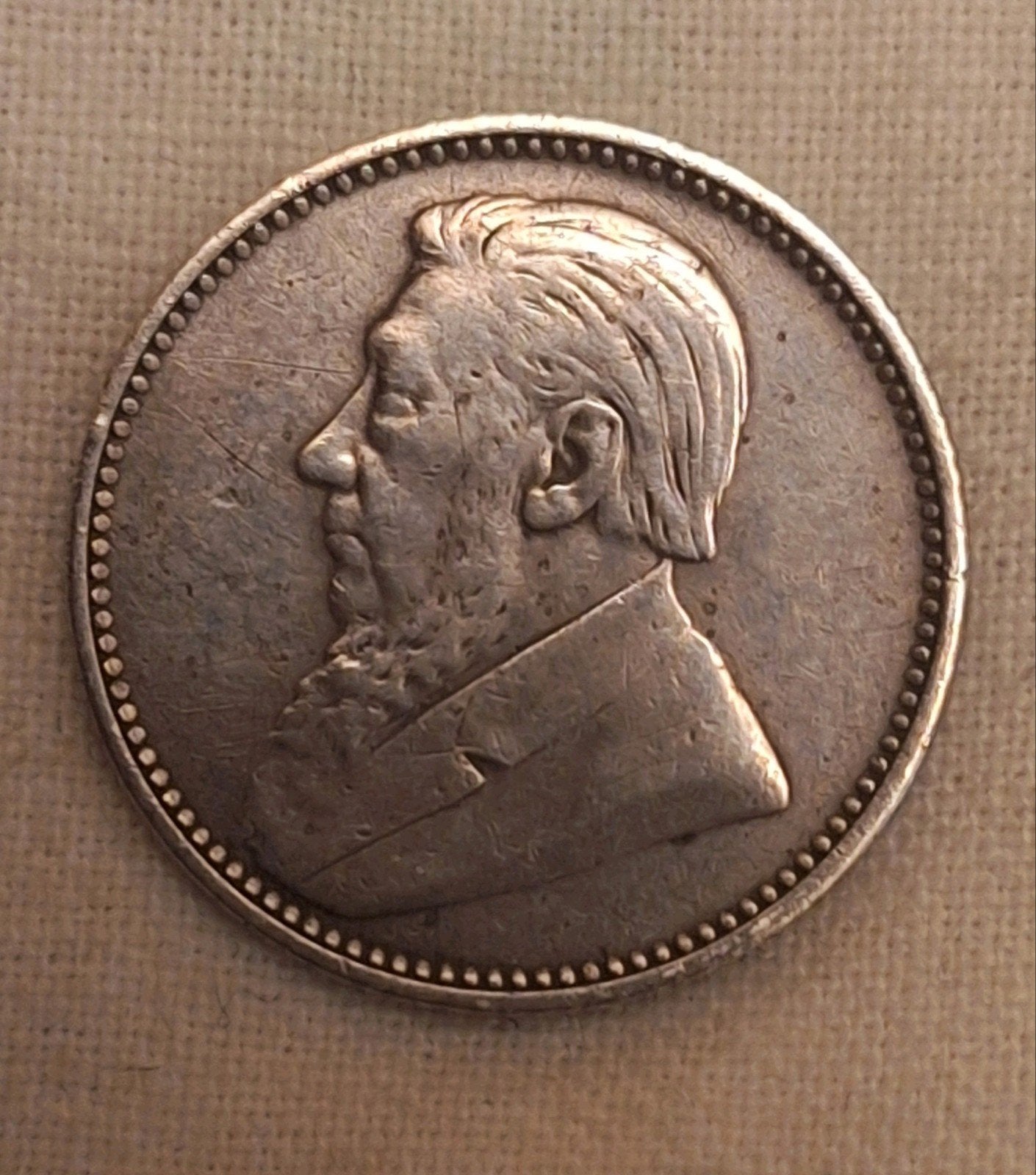 Paul Kruger 1896 Zuid-Afrika/ Zilver, Postzegels en Munten, Ophalen of Verzenden, Zuid-Afrika, Zilver