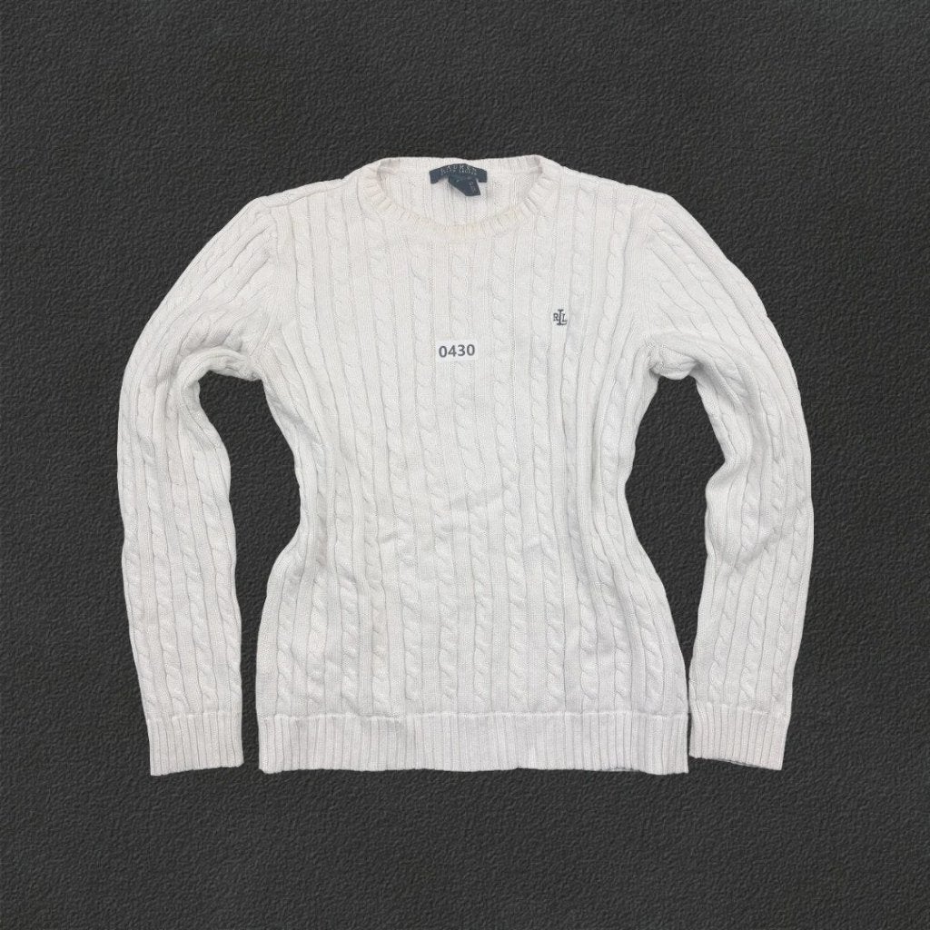 (430) Witte Ralph Lauren gebreide trui - Dames S - Zeer goed, Verzenden, Wit, Zo goed als nieuw, Ralph Lauren