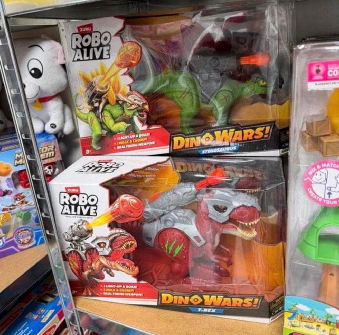 Robo Alive Dino Wars Speelgoed robot T-Rex Stegosaurus NIEUW, Kinderen en Baby's, Speelgoed | Actiefiguren, Ophalen of Verzenden