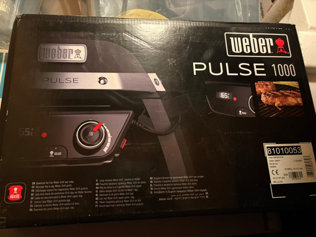 Weber elektrische bbq, Tuin en Terras, Elektrische barbecues, Ophalen, Zo goed als nieuw