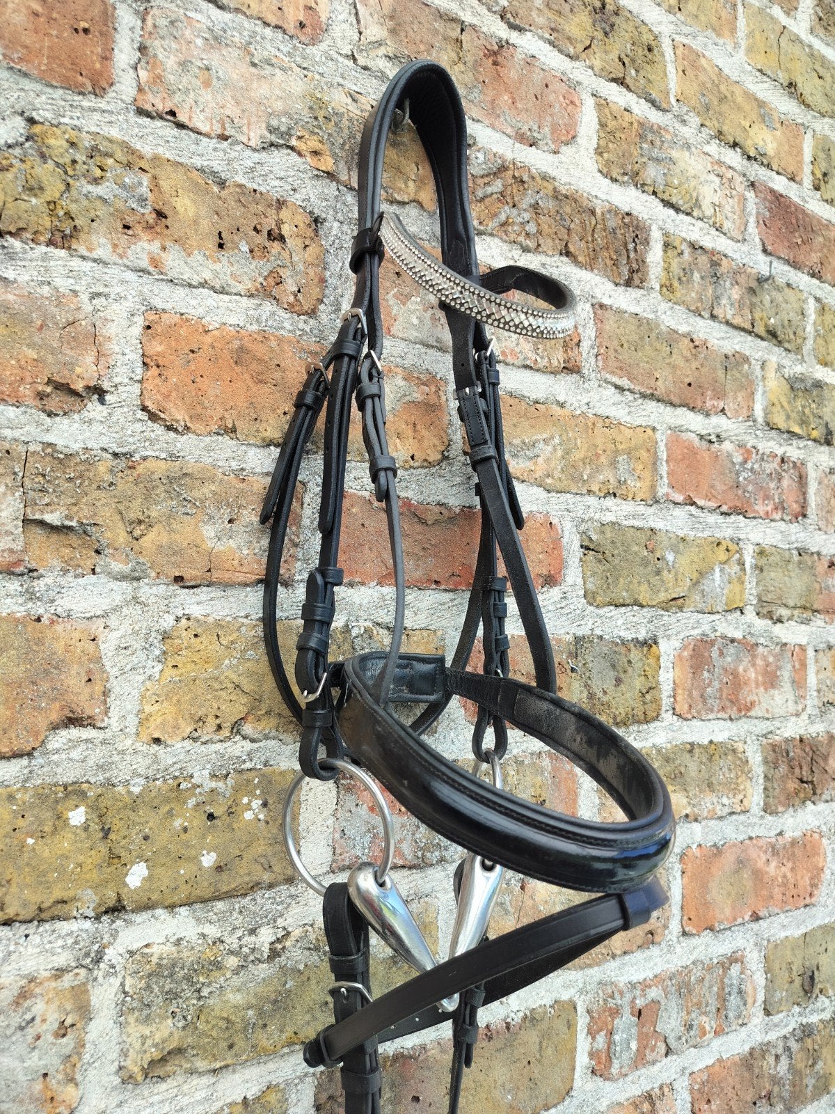 Lederen LJ hoofdstel met bit en teugels, Dieren en Toebehoren, Ophalen, Inclusief bit, Bit, Pony