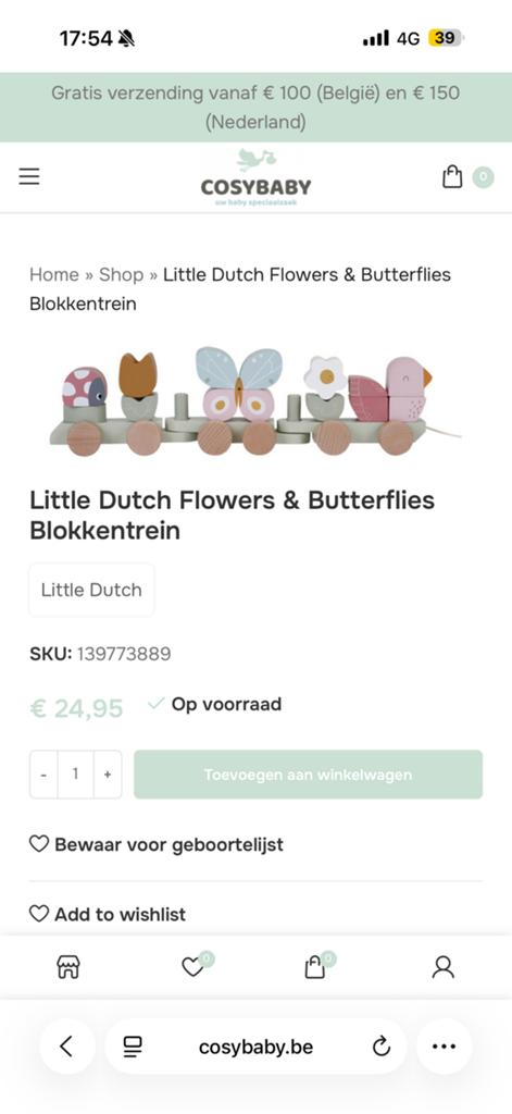 Little Dutch blokkentrein, Enlèvement
