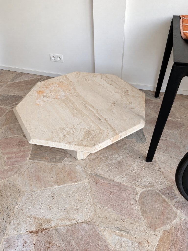 Salontafel travertin, Maison & Meubles, 50 – 75, Enlèvement, Utilisé, 50 à 100 cm