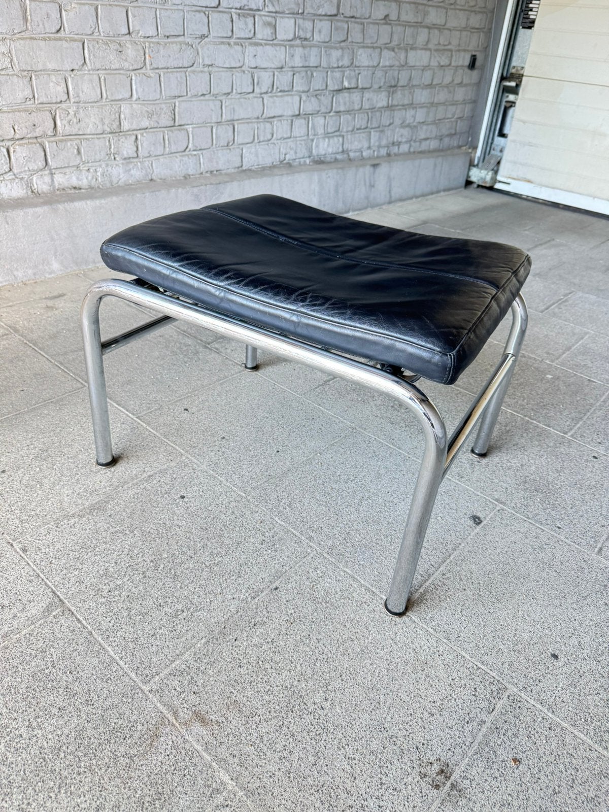 Pouf vintage, Enlèvement ou Envoi, Comme neuf, Cuir