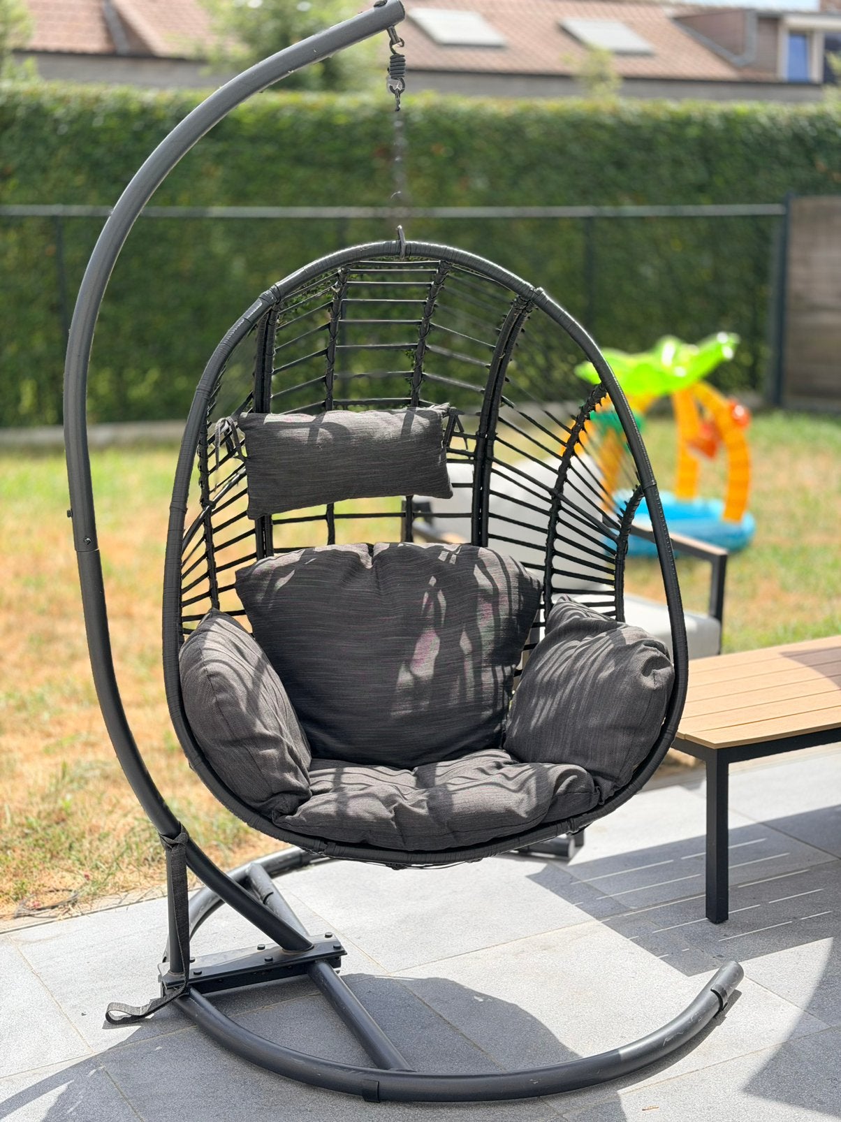 JYSK Hangstoel/Ei-stoel GJERN (Hangstoel buiten met kussens), Jardin & Terrasse, Enlèvement, Utilisé