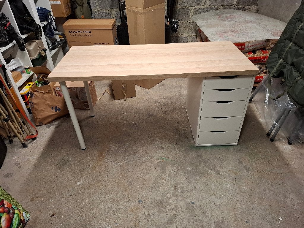 Bureau Ikea met ladeblok, Huis en Inrichting, Ophalen, Gebruikt, Scandinavisch, IKEA