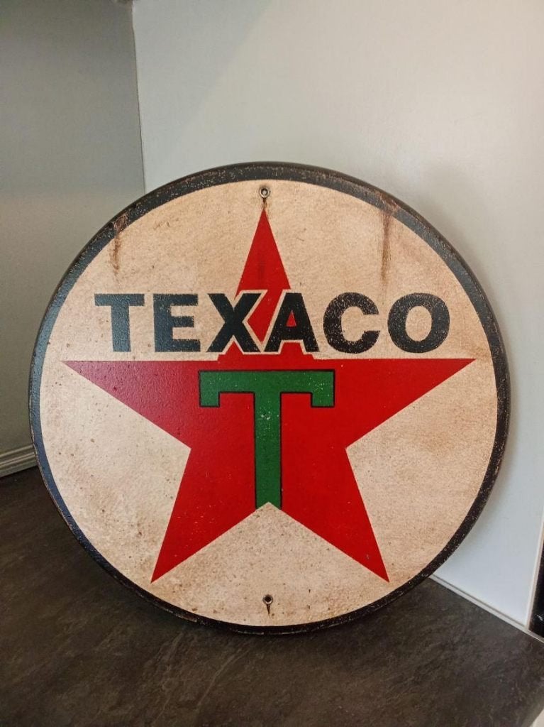 Panneau décoratif garage : TEXACO, Enlèvement ou Envoi
