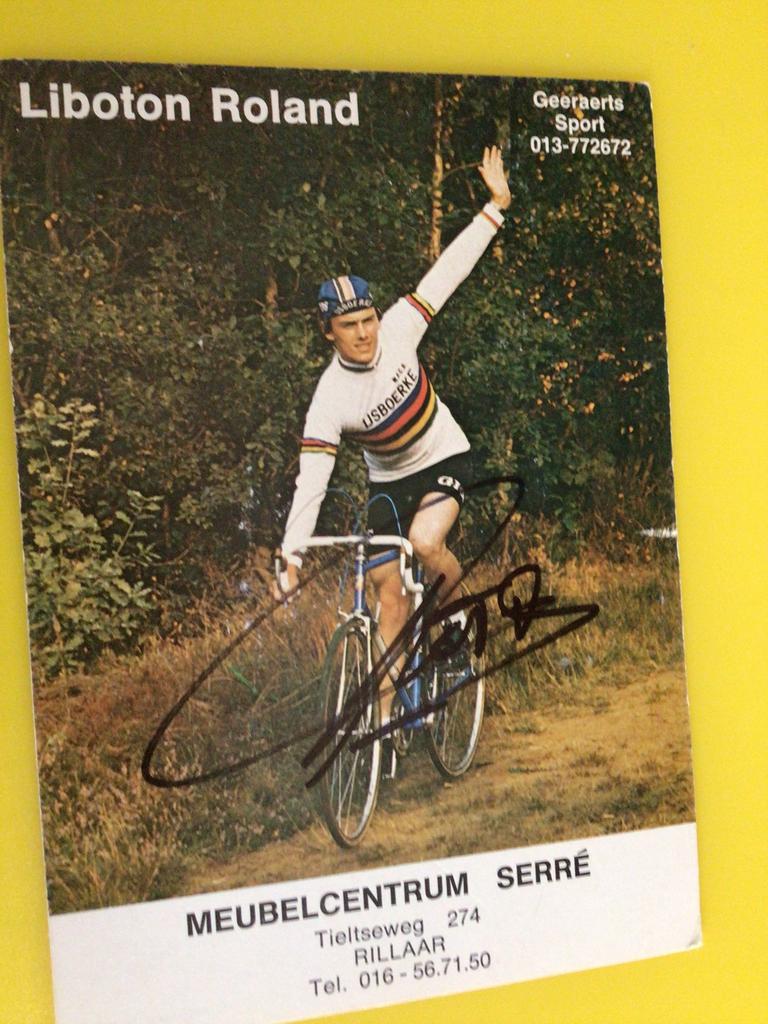 wielerkaart 1978 team ijsboerke roland liboton signe, Verzenden, Zo goed als nieuw