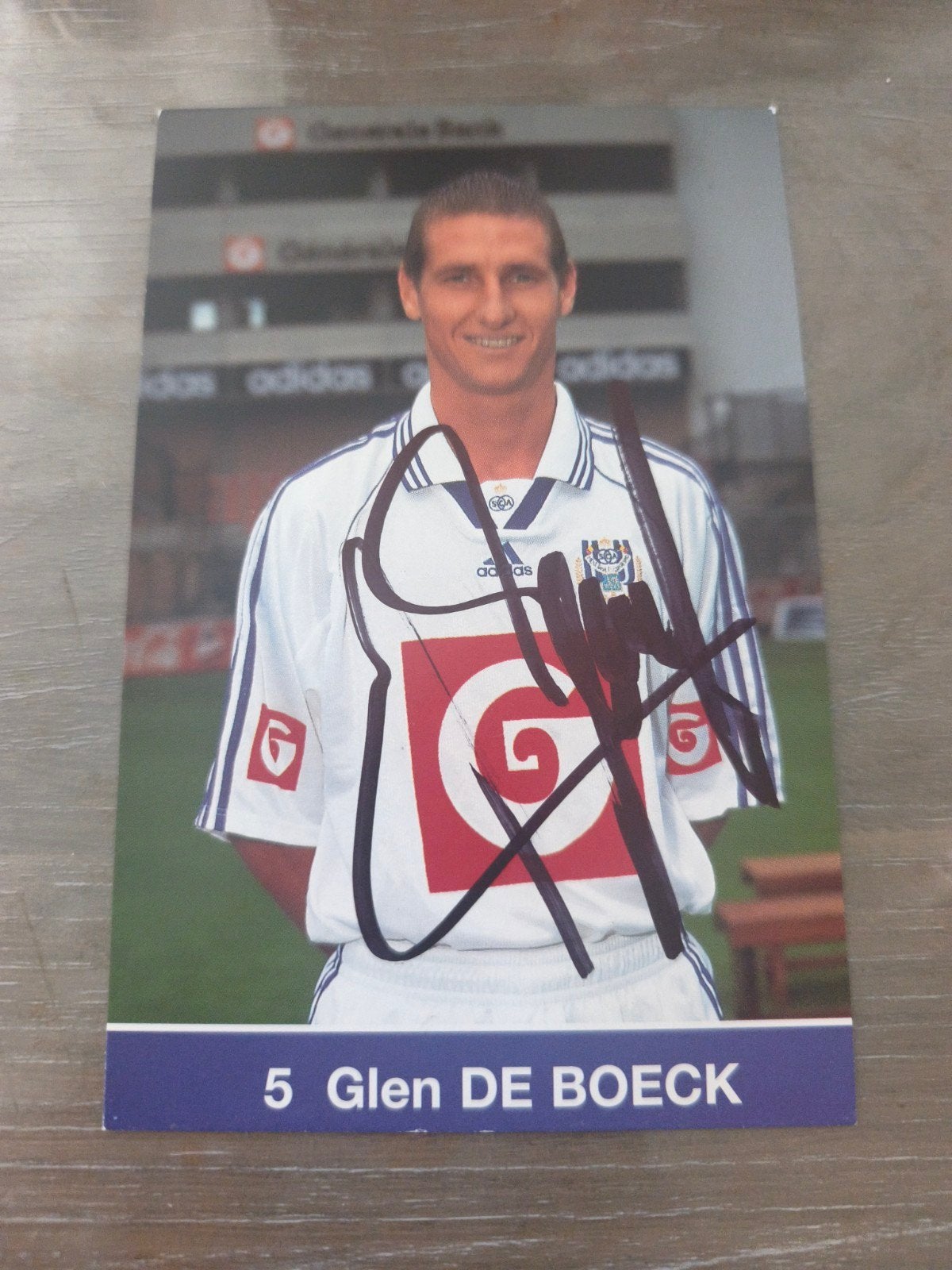 carte dédicacée RSC Anderlecht Glen De Boeck, Collections, Enlèvement ou Envoi