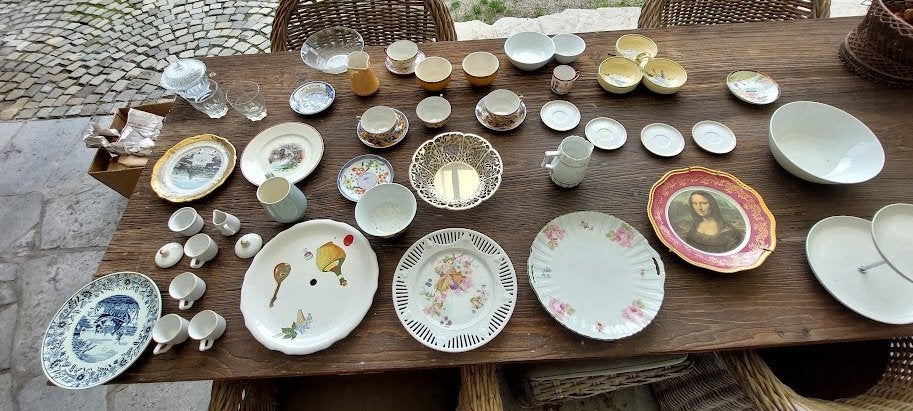 Assiettes, etc., bleu de Delft, antiquité asiatique, vintage, Enlèvement