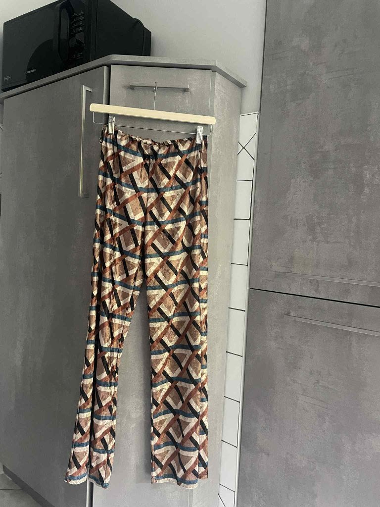 PANTALON velours droit JUST WOMAN BY MATTEO brun beige S/M, Comme neuf, Longs, Enlèvement ou Envoi, JUST WOMAN BY MATTEO