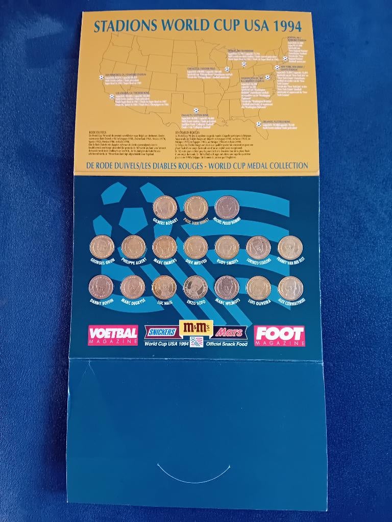 Munten De Rode Duivels WK USA 94, Enlèvement ou Envoi, Neuf, Sport