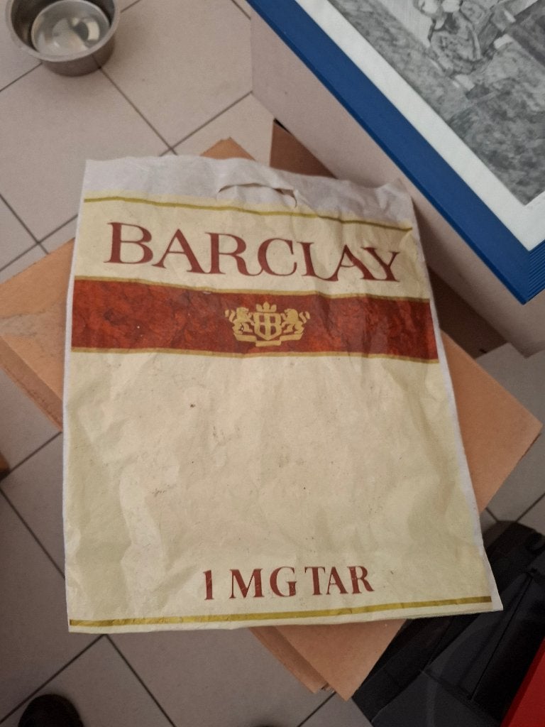 Reclame zak barclay, Verzamelen, Ophalen of Verzenden, Gebruikt, Overige typen