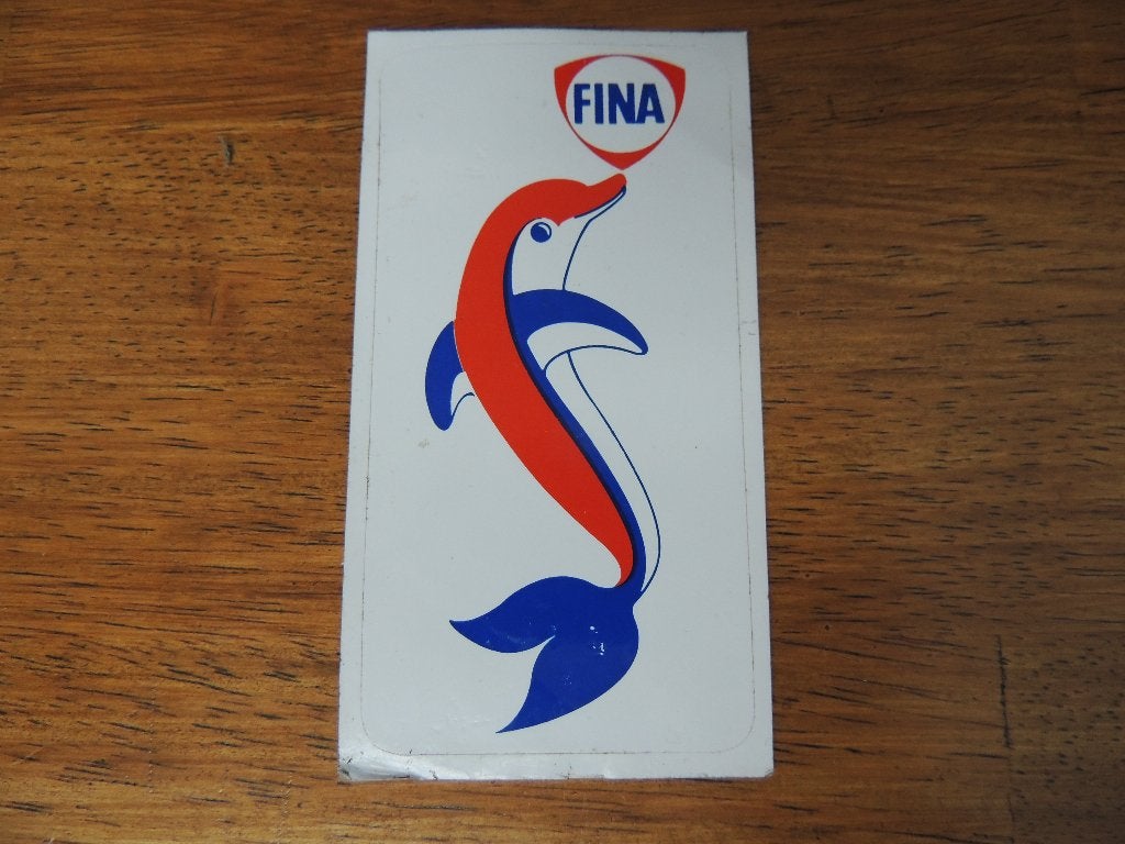 Fina Dolfijn sticker, Collections, Envoi, Comme neuf, Voiture ou Moto