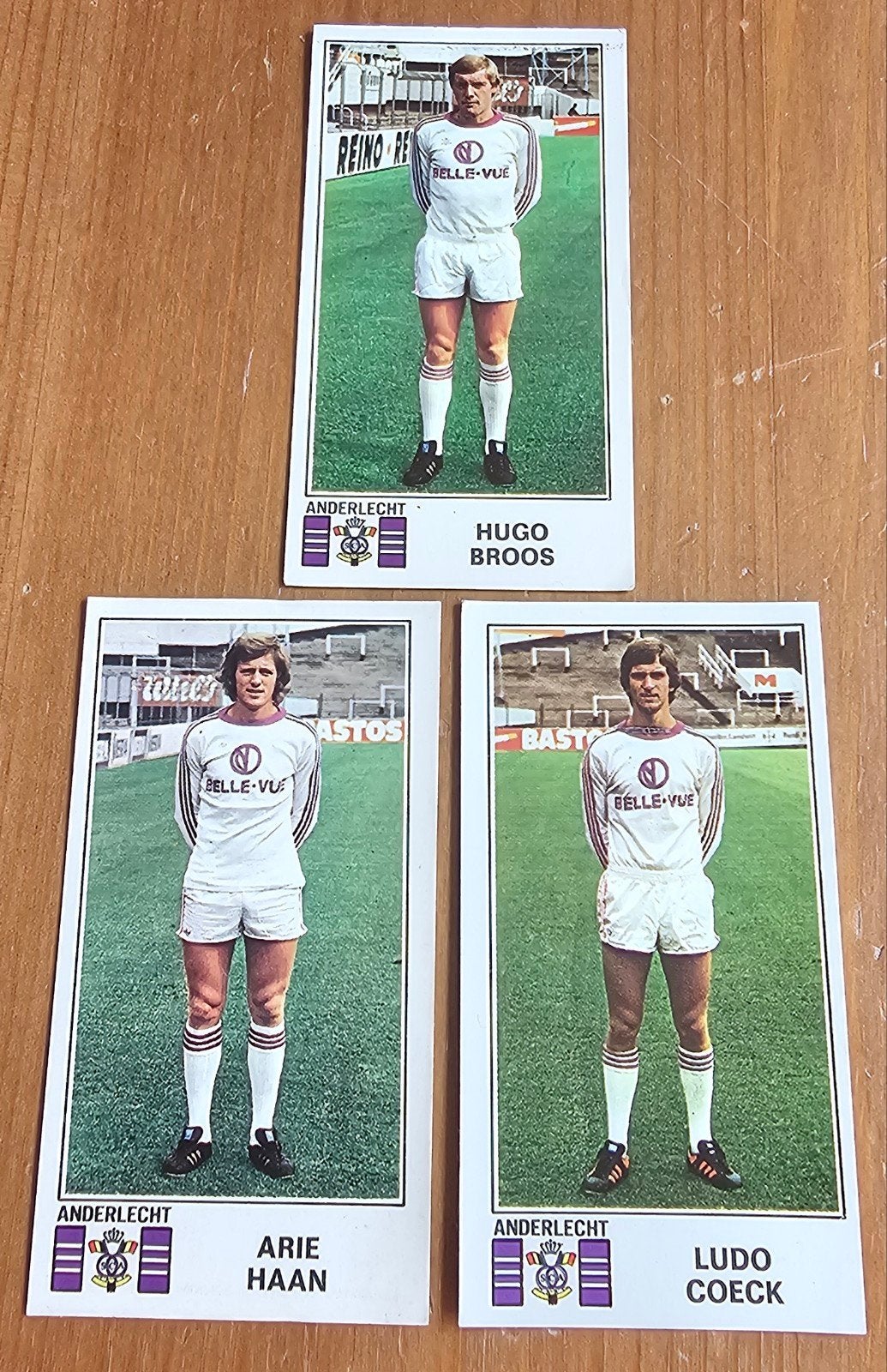 Panini Football 76 3 SC Anderlecht Stickers Voetbal!, Ophalen of Verzenden, Zo goed als nieuw, Meerdere stickers