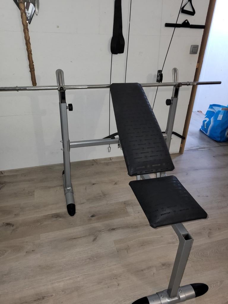 Fitness toestellen + gewichten, Sport en Fitness, Ophalen, Zo goed als nieuw, Benen