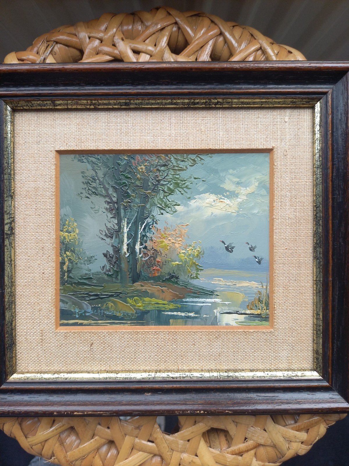 Prachtig Origineel Olieverfschilderij – Herfstlandschap, Doek, Impressionistisch, Ophalen of Verzenden, Landschap