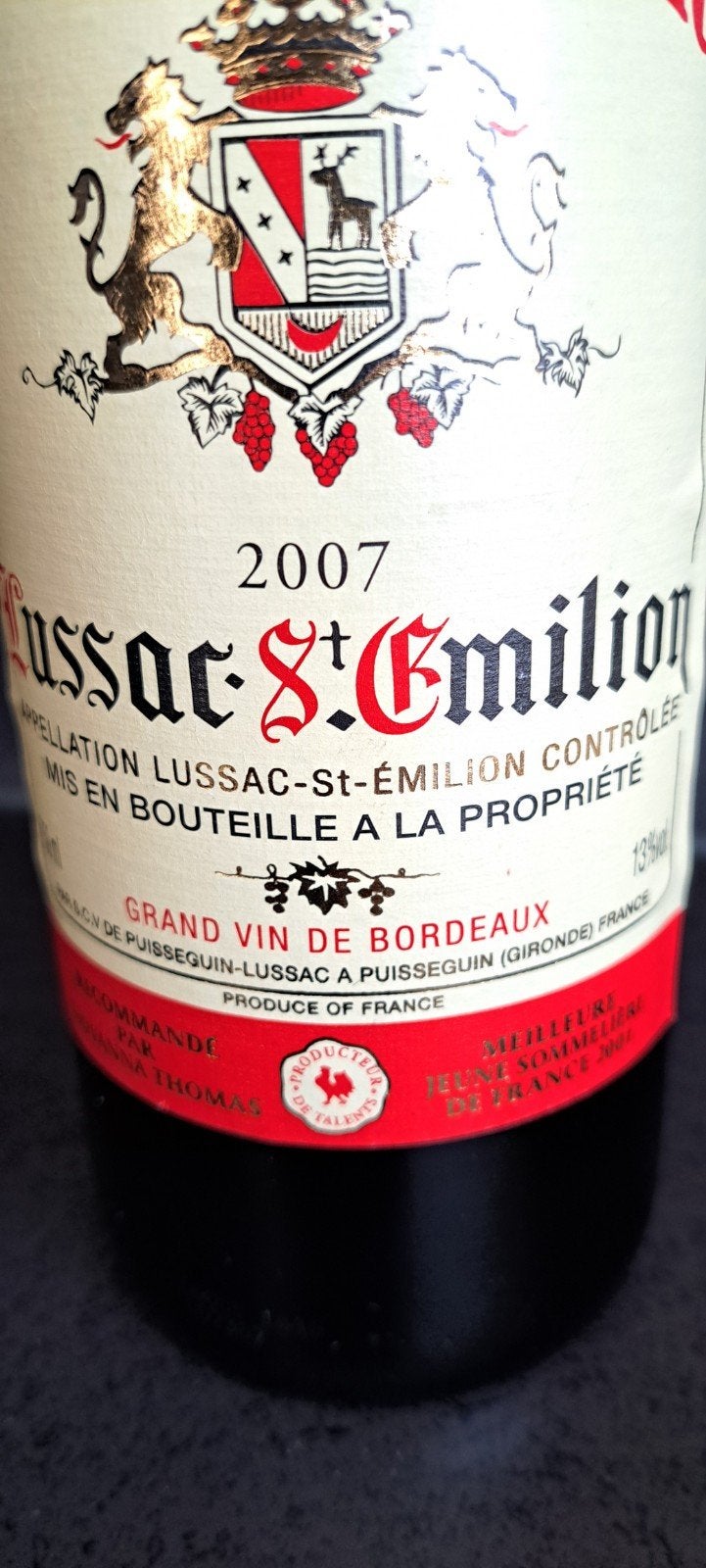 Ensemble de bouteilles de vin anciennes Emilion Roc Lussac, Enlèvement ou Envoi, Vin rouge