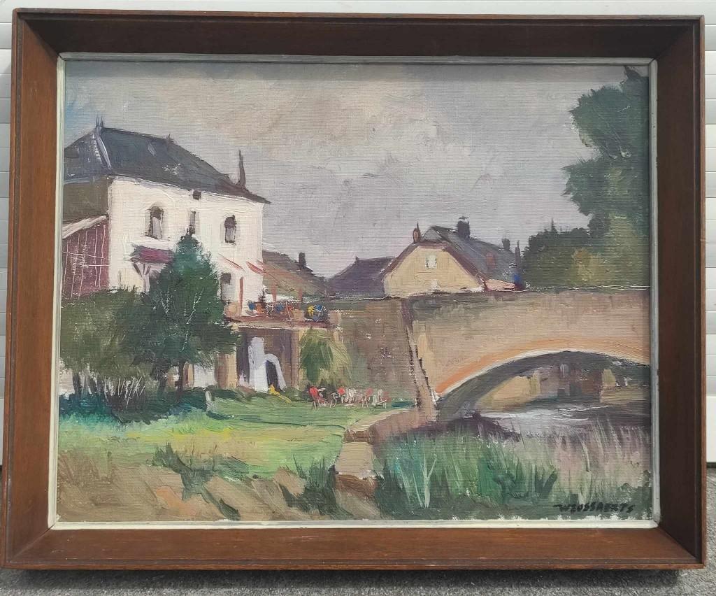 Huile sur toile signe Walter bossaerts, Antiquités & Art, Enlèvement ou Envoi