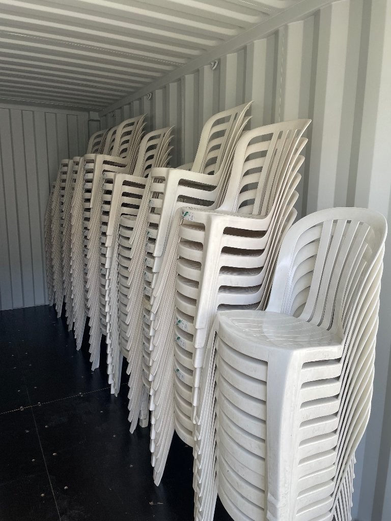 Chaises blanche miami  grosfillex bistrot, Enlèvement, Utilisé