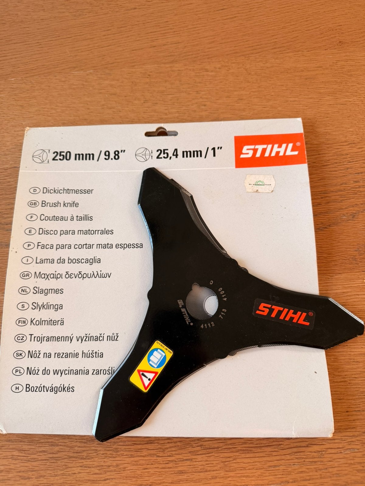 Stihl Slagmes 250mm, Ophalen, Zo goed als nieuw