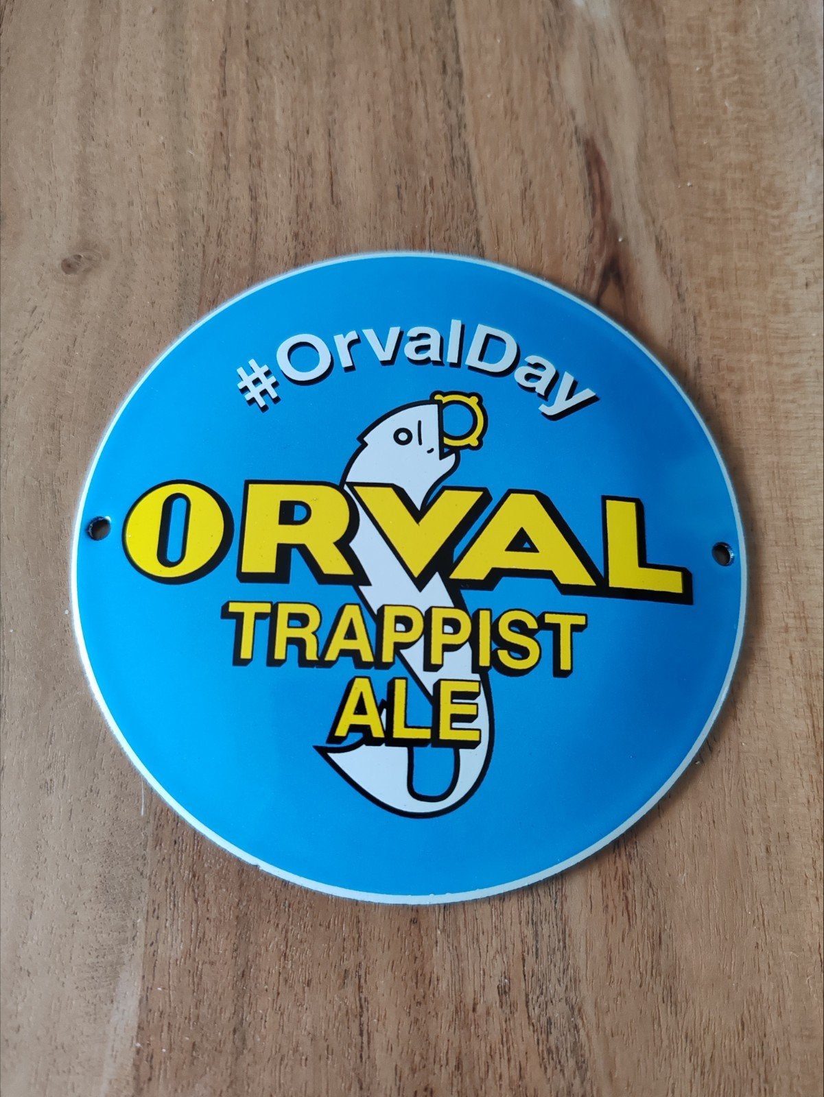 Emaille plaat van Orval, Ophalen of Verzenden, Zo goed als nieuw, Reclamebord