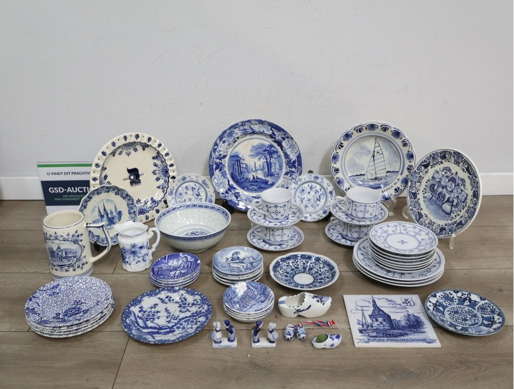 Delfts blauwe servies set, Niet ingevuld, Niet ingevuld, Niet ingevuld