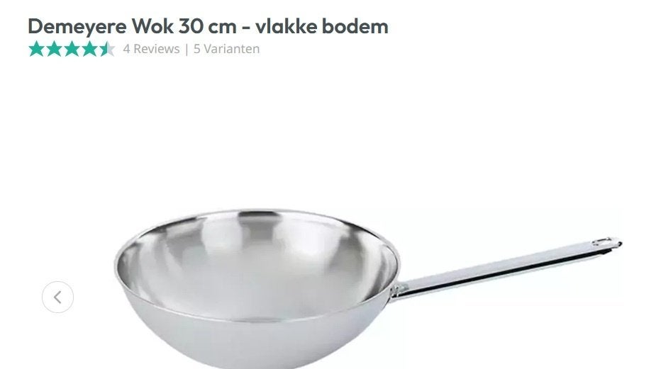 Wok Demeyere 30cm, Overige materialen, Demeyere, Gebruikt, Ophalen of Verzenden