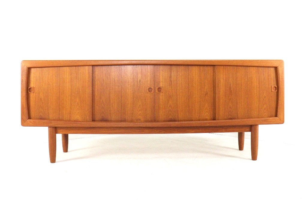 Deens sideboard dressoir kast teak Dansk midcentury vintage, 150 tot 200 cm, Teakhout, Scandinavisch, Ophalen of Verzenden